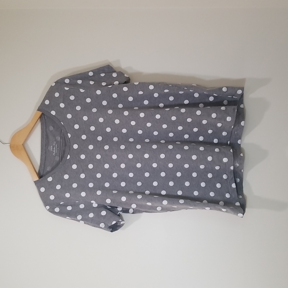 Factory J. Crew - Collector's Tee - Grey with white dots - XL